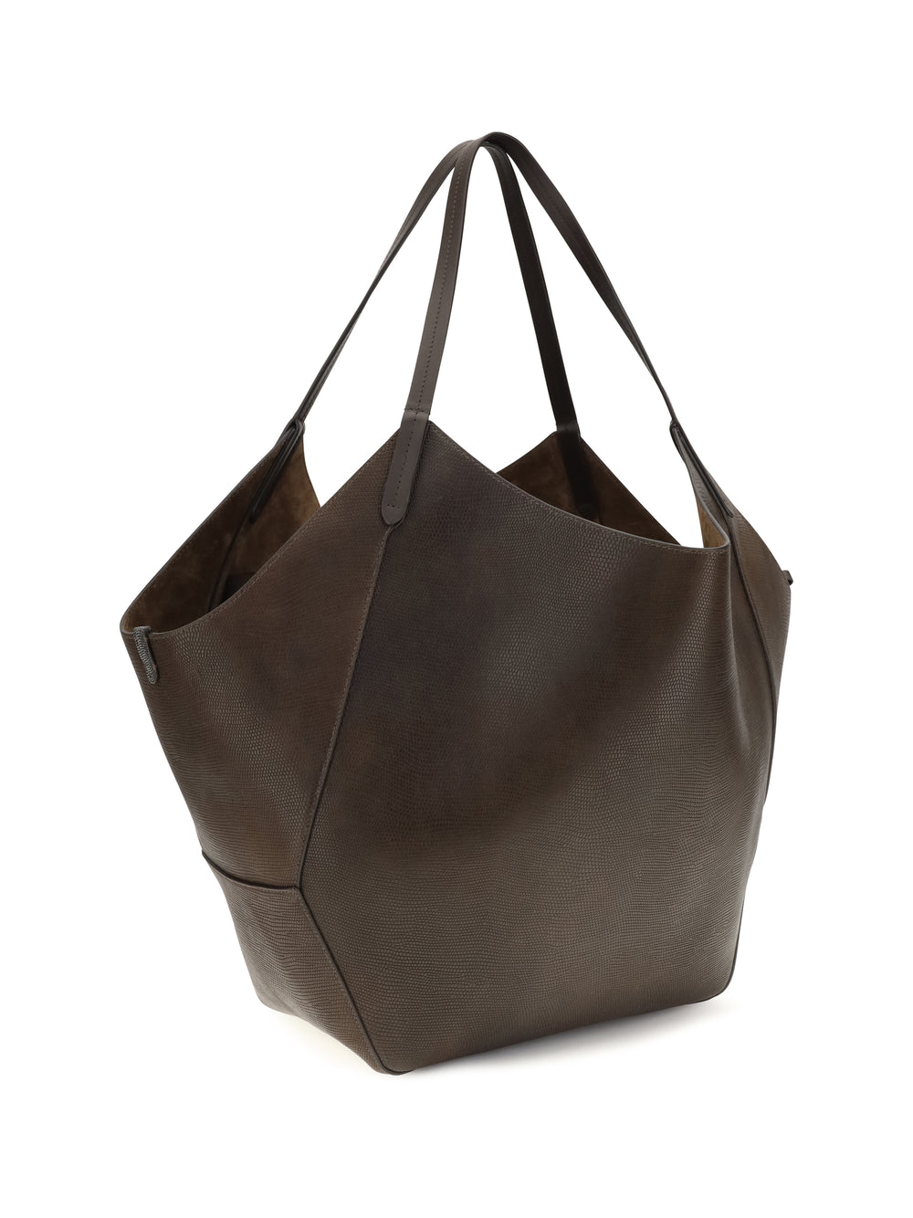 Leather Shopping Bag with monili detail 2