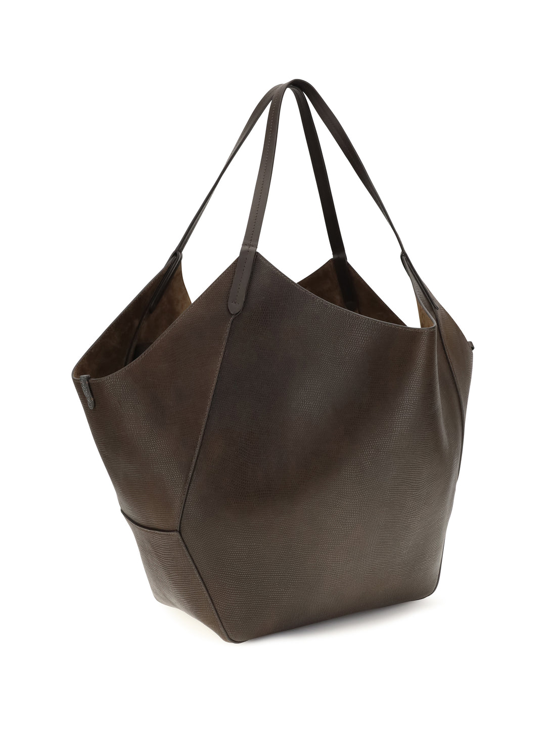 Leather Shopping Bag with monili detail 2