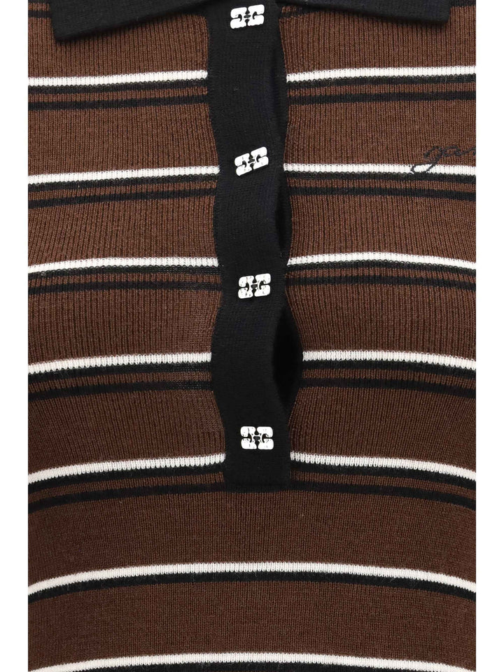 Striped wool polo Dress