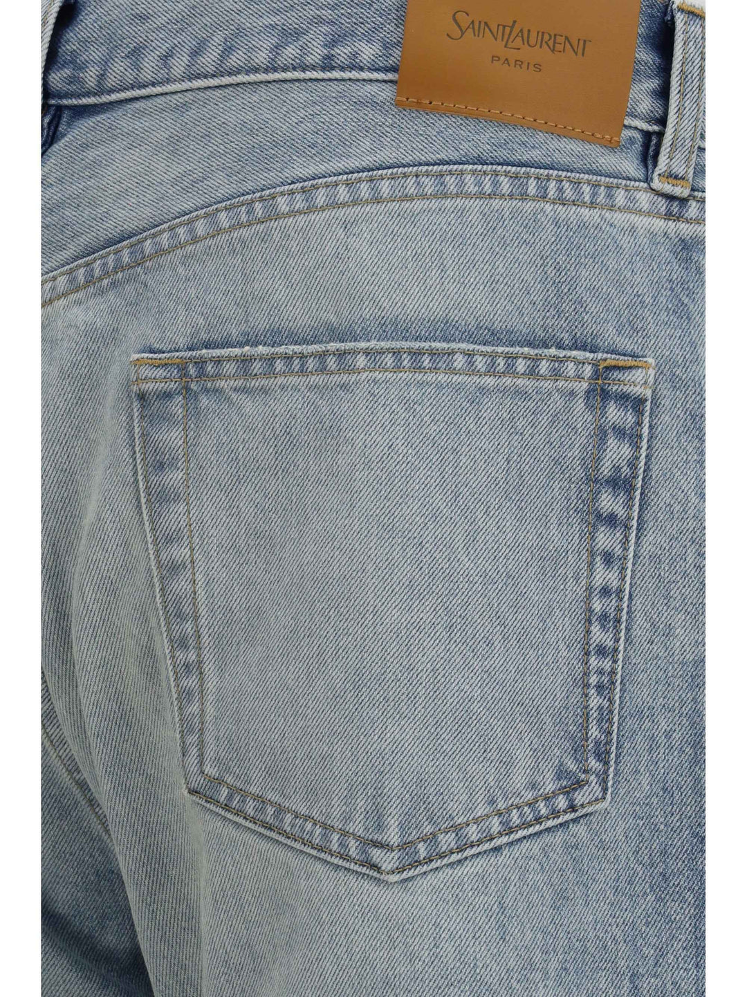Cotton Denim Jeans with stonewashed finish