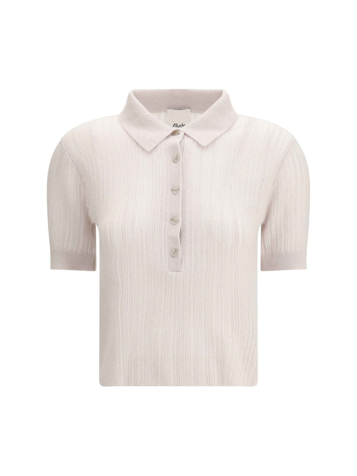 Polo-neck short-sleeve Sweater