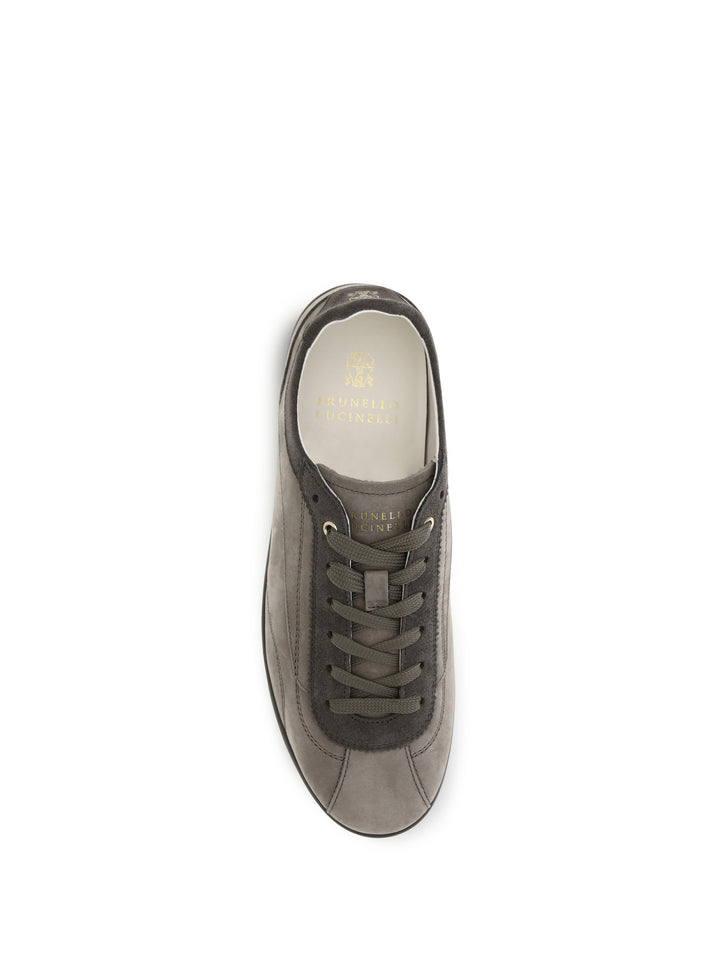 Nubuck and suede Sneakers with Slim sole 4