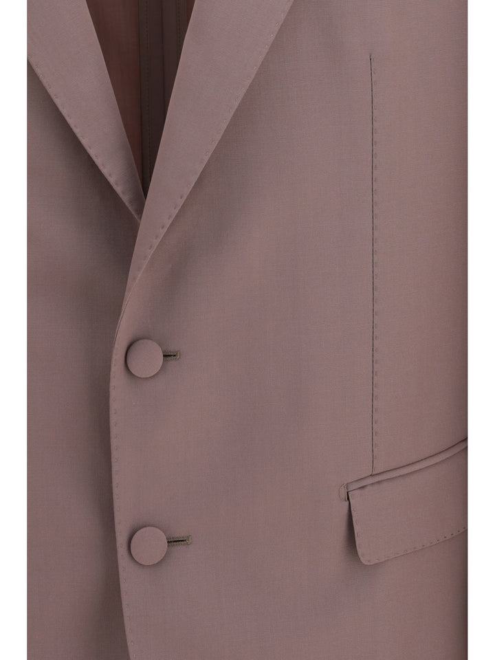 Single-breasted wool poplin Jacket 3