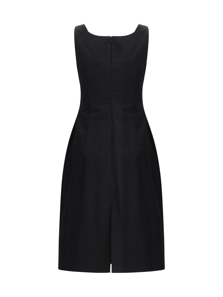 Sleeveless Dress with a draped neckline 2
