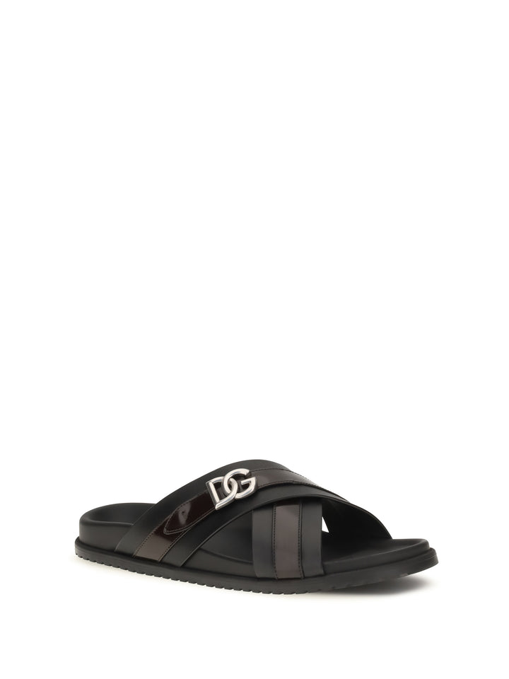 Smooth calf leather Slide Sandals 2