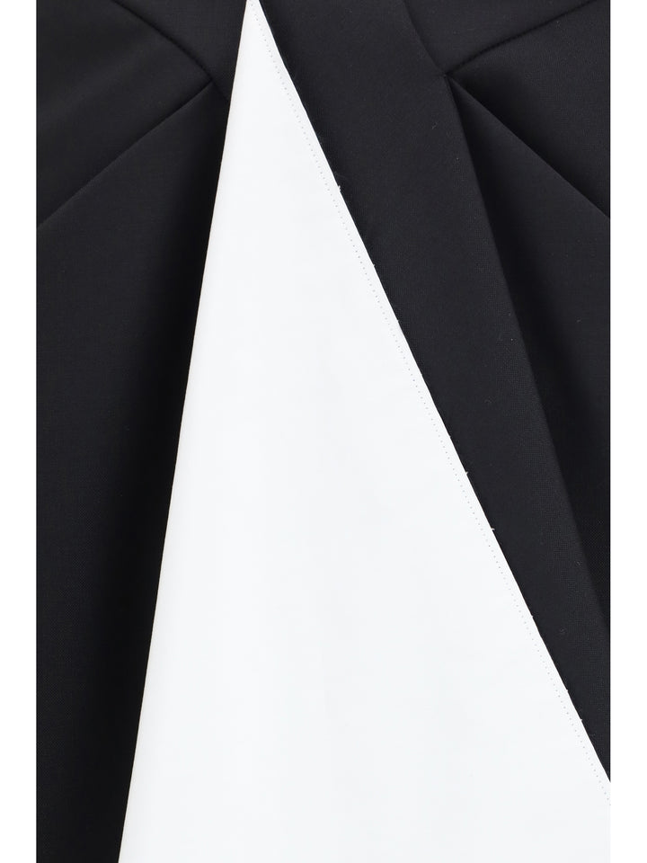 Draped midi Skirt in double-faced wool and mohair 3