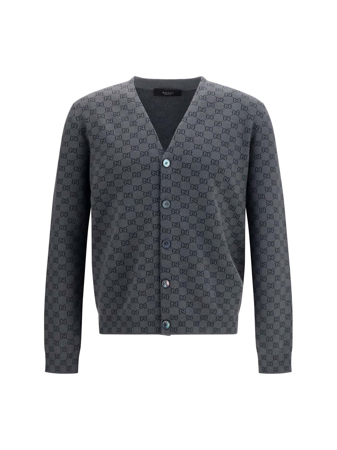 Silk and wool GG print Cardigan 1