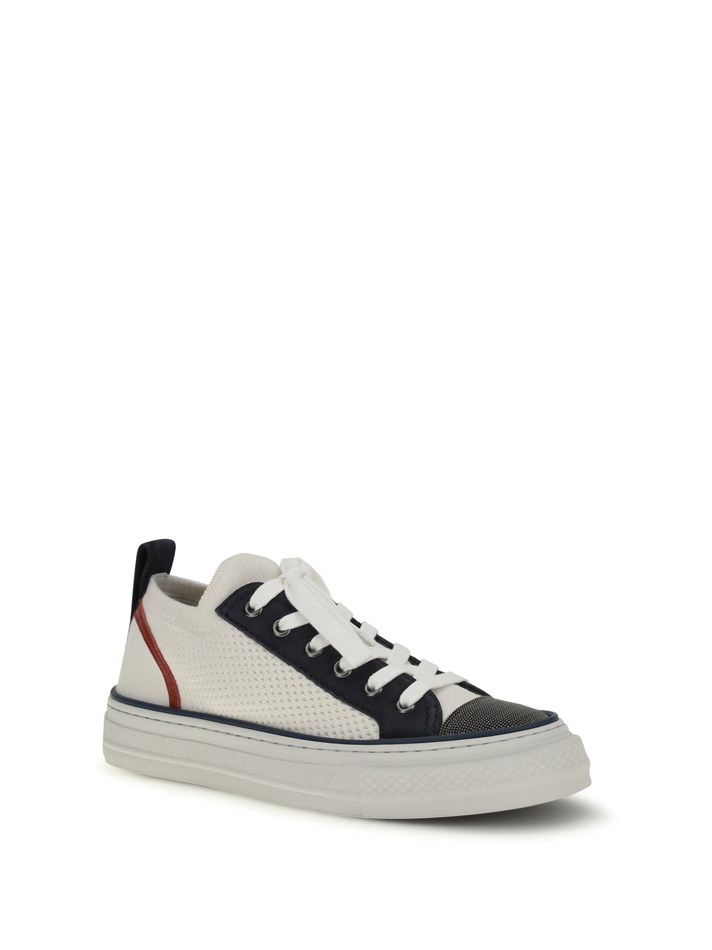 Cotton knit and suede Sneakers with Precious Toe 2