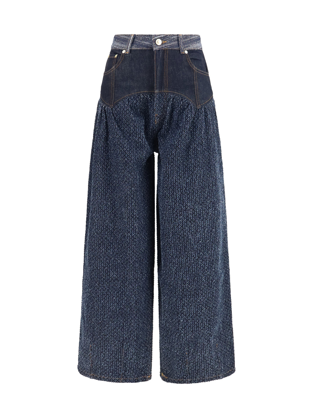 Embroidered Corset balloon Jeans 1