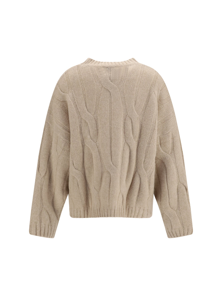 Cashmere and silk Sweater with voluminous sleeves 2