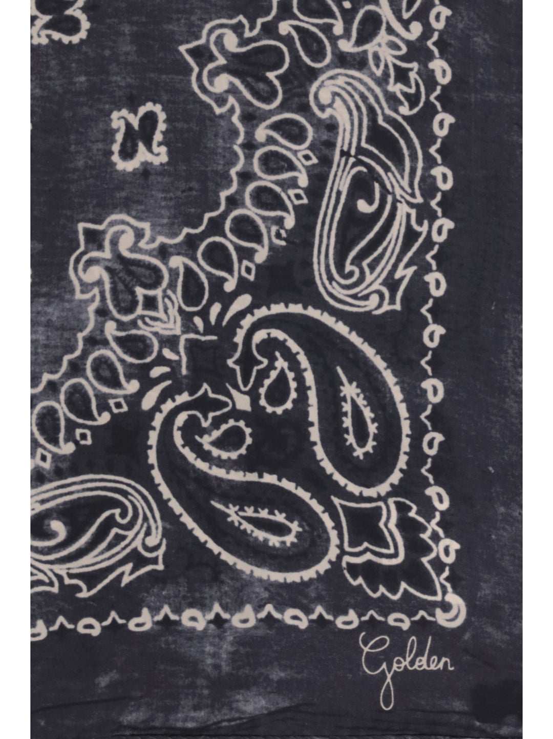 Golden paisley printed silk Scarf 3