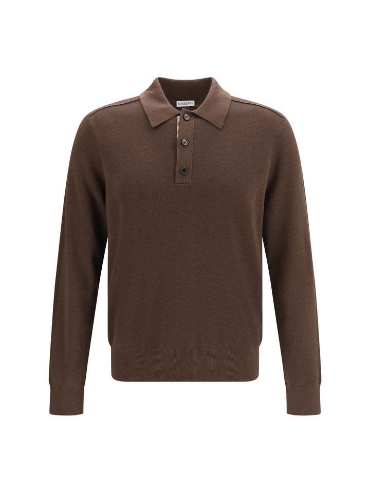 Long-sleeve wool Polo
