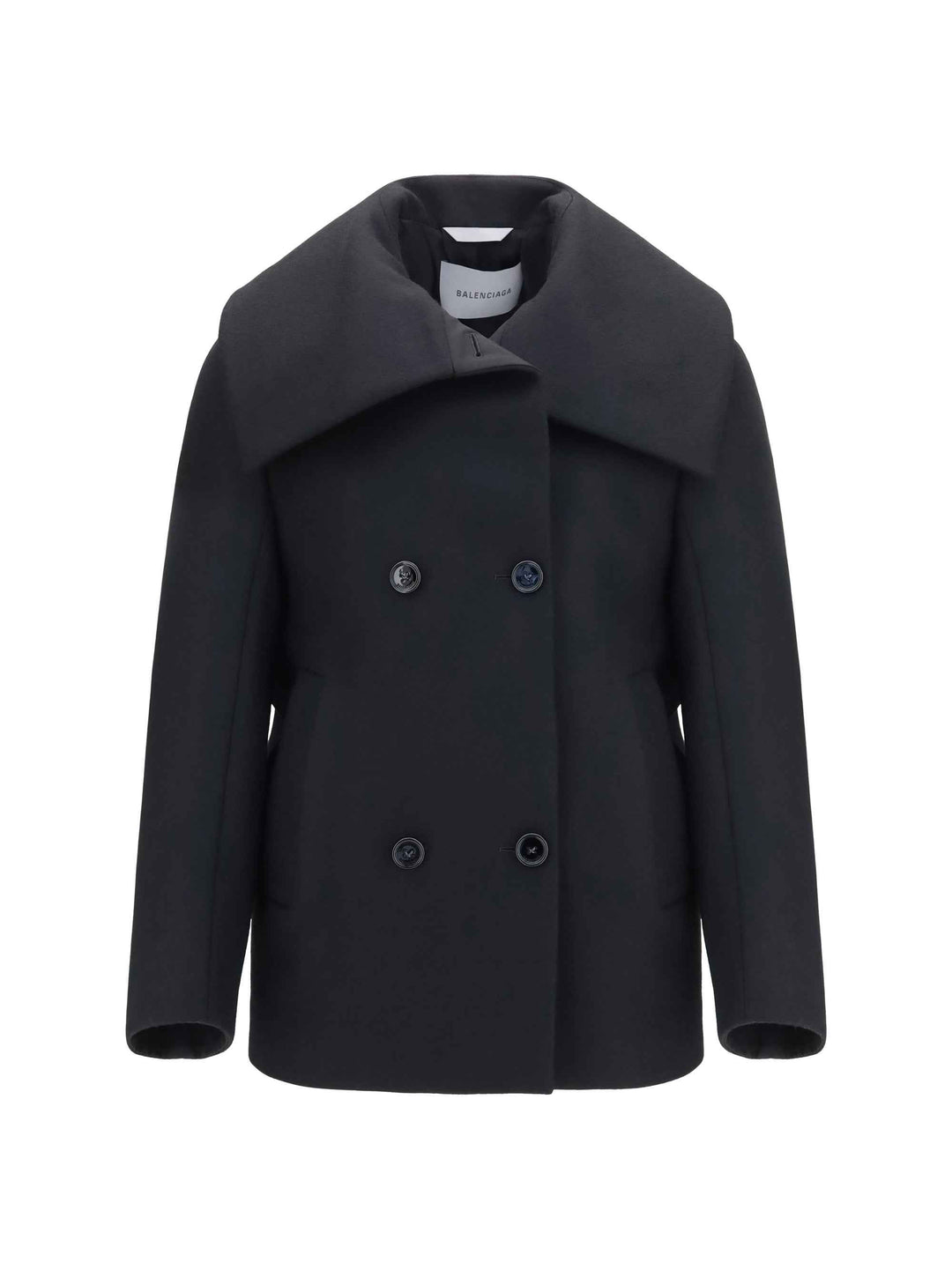 Structured high-neck Peacoat