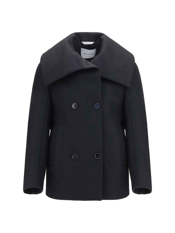 Structured high-neck Peacoat