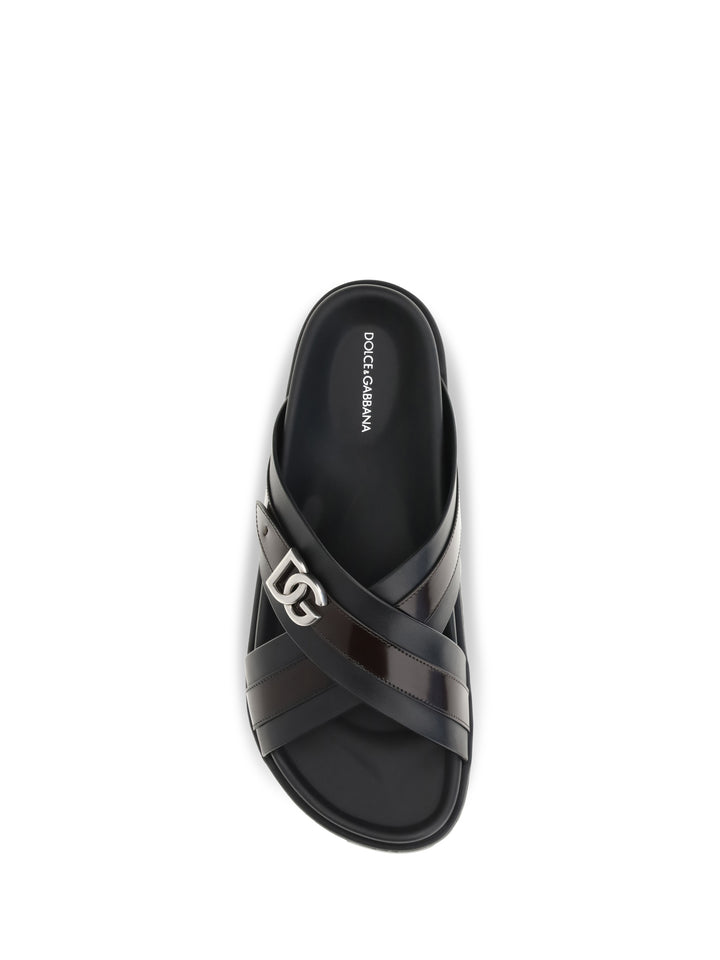 Smooth calf leather Slide Sandals 4