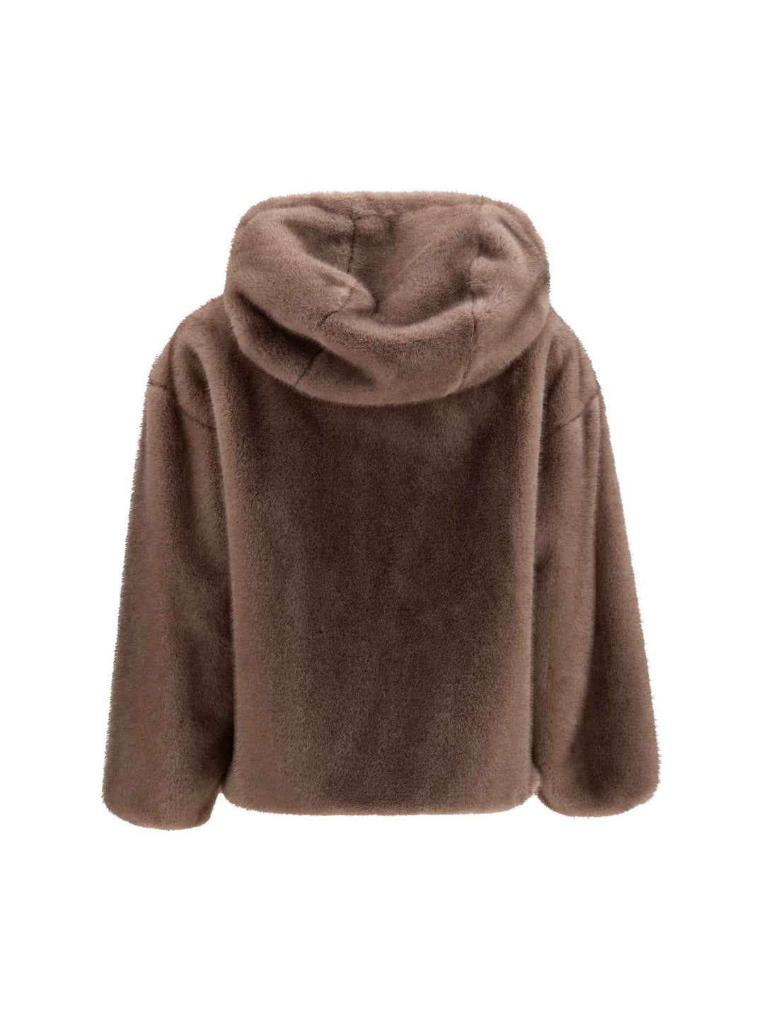 Hooded Jacket in eco-fur