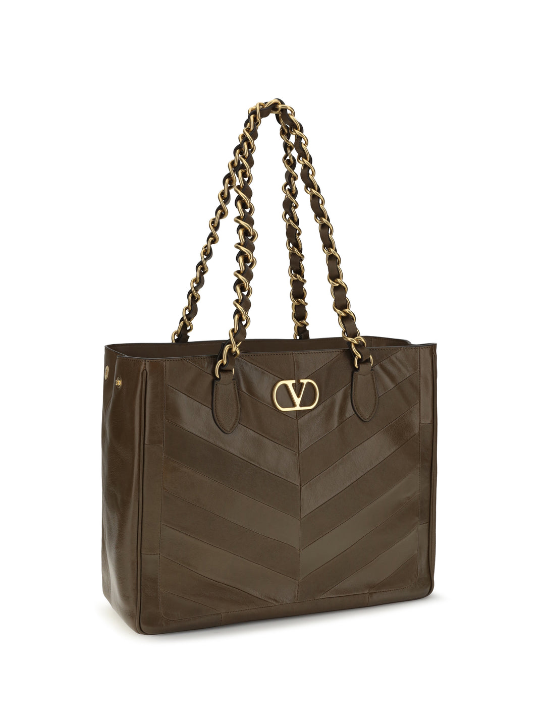 Laseine Chevron nappa Shopping Bag 2