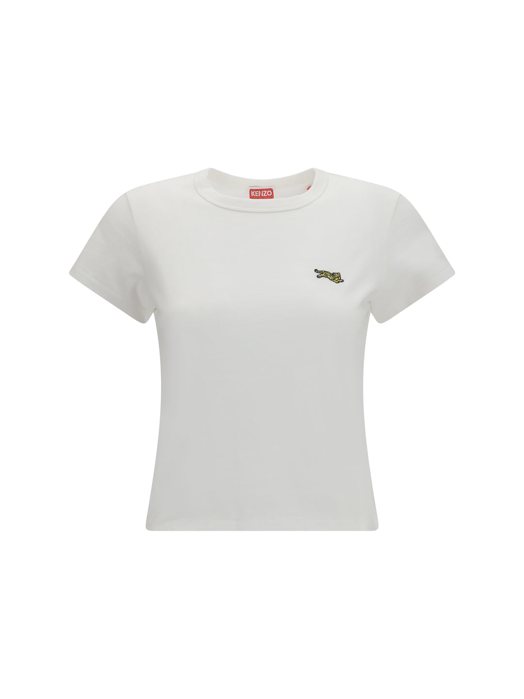 Jumping Tiger embroidered cotton T-shirt 1