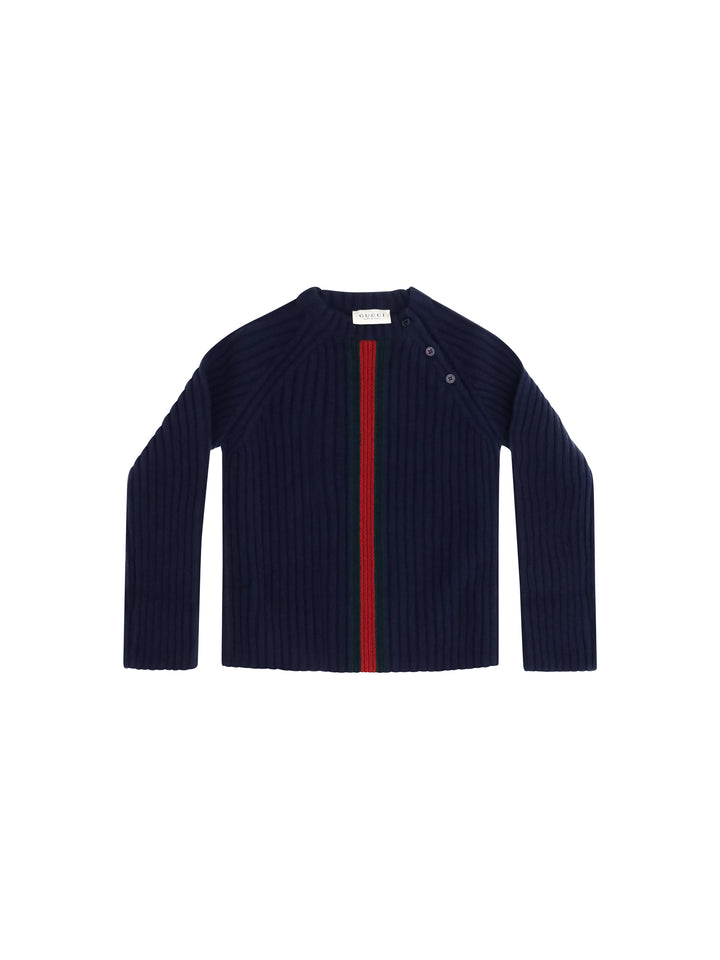 Web stripe wool Sweater for Boy 1