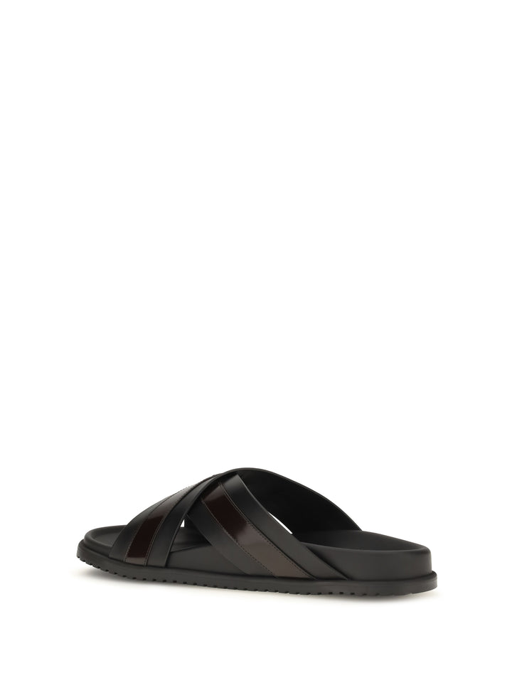 Smooth calf leather Slide Sandals 3