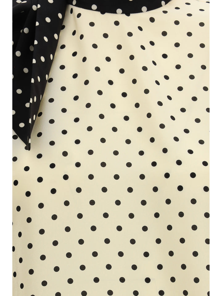 Polka dot Blouse with side bow 3