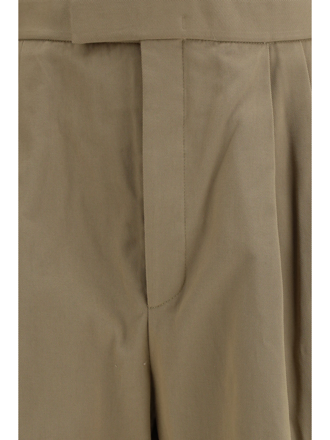 Cotton gabardine Pants with double pleats 3