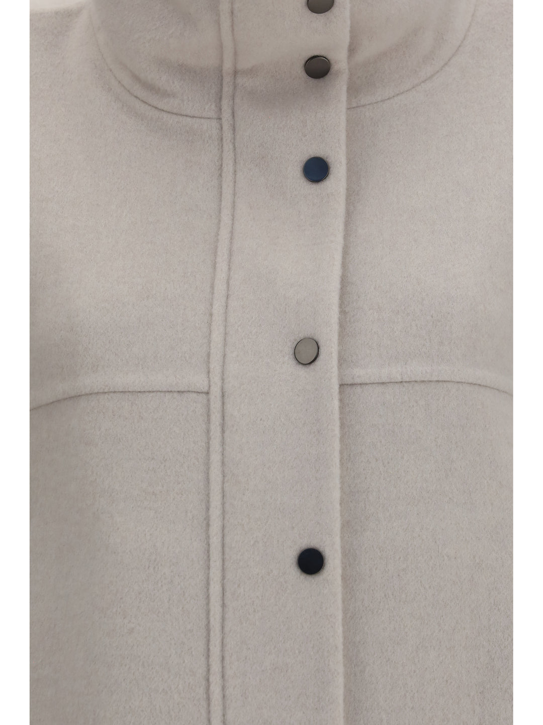 Double-faced virgin wool and cashmere Outerwear with detachable shearling insert 3