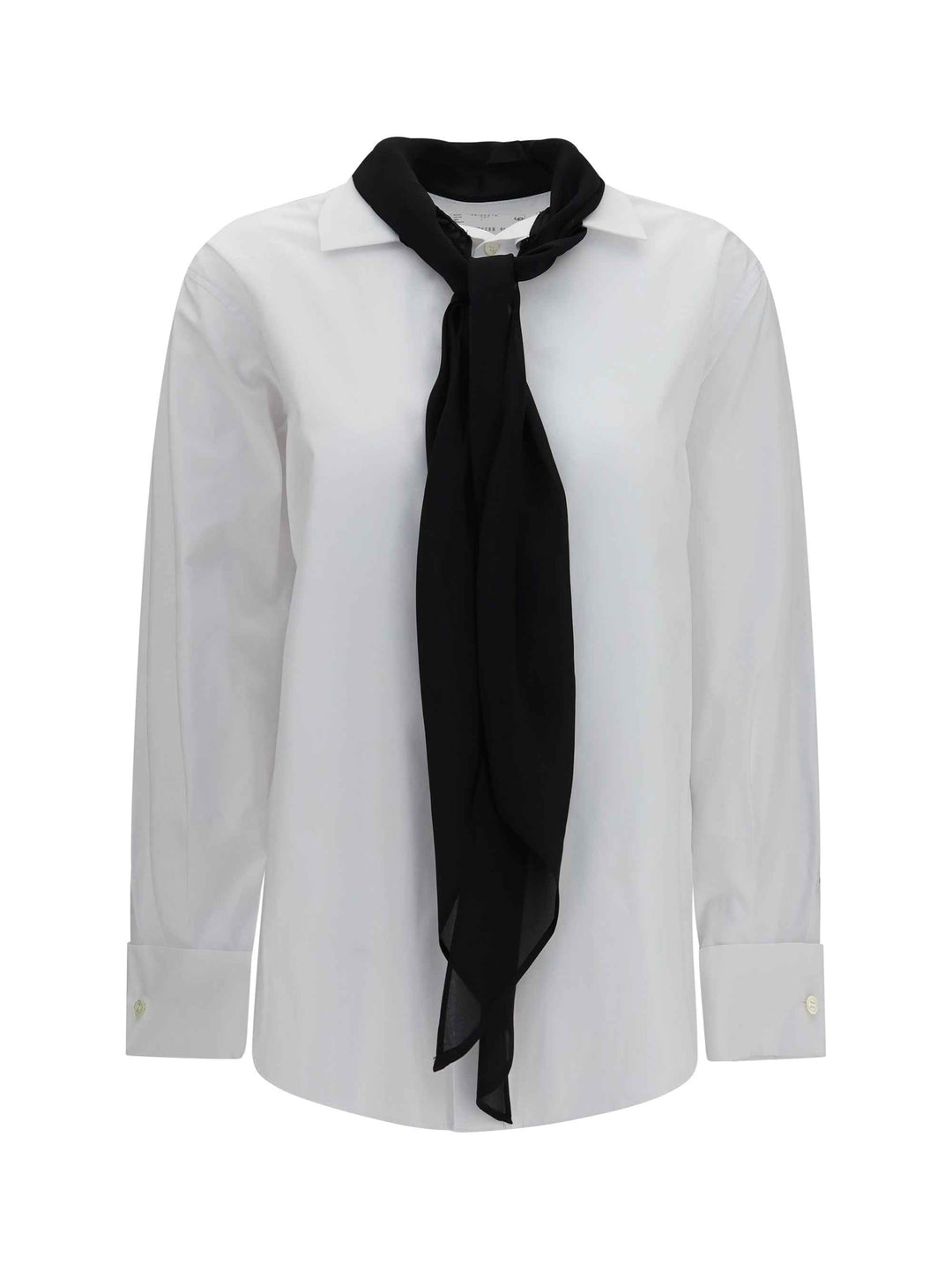 Cotton poplin Scarf Shirt