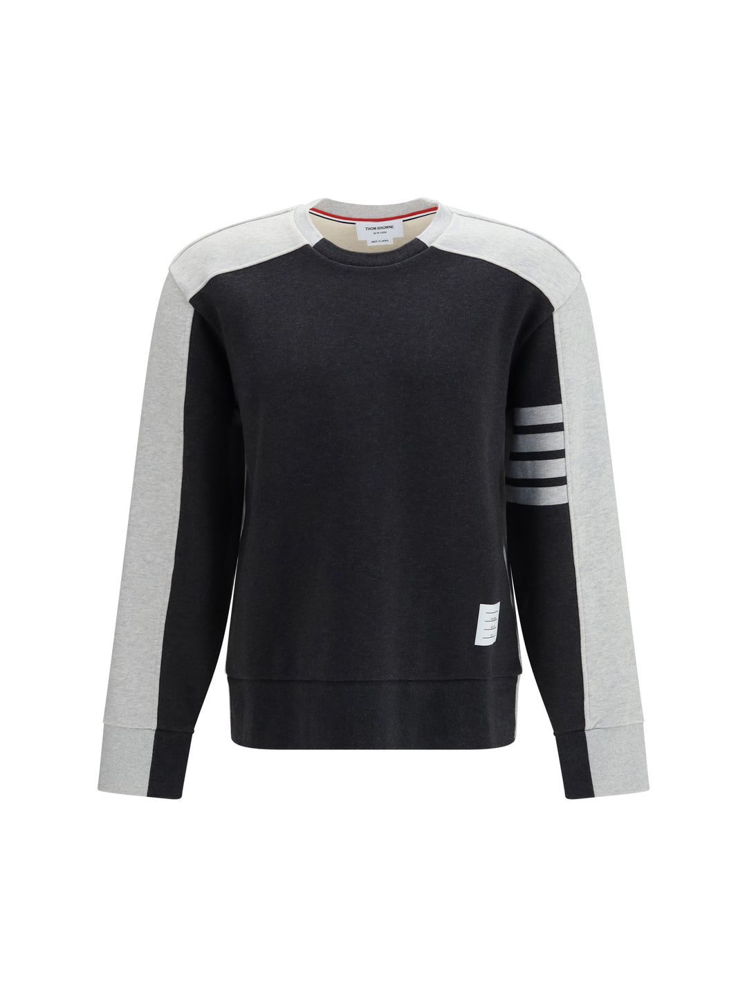 Colorblock Crewneck Sweatshirt with 4-bar detail 1