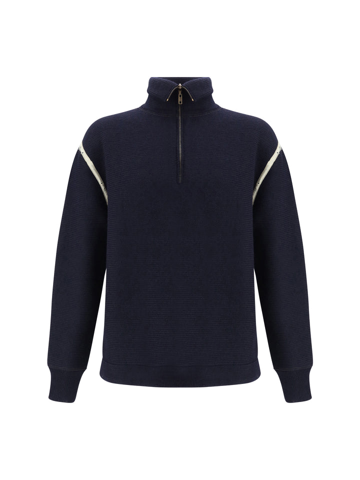 Wool half-zip high-neck 1