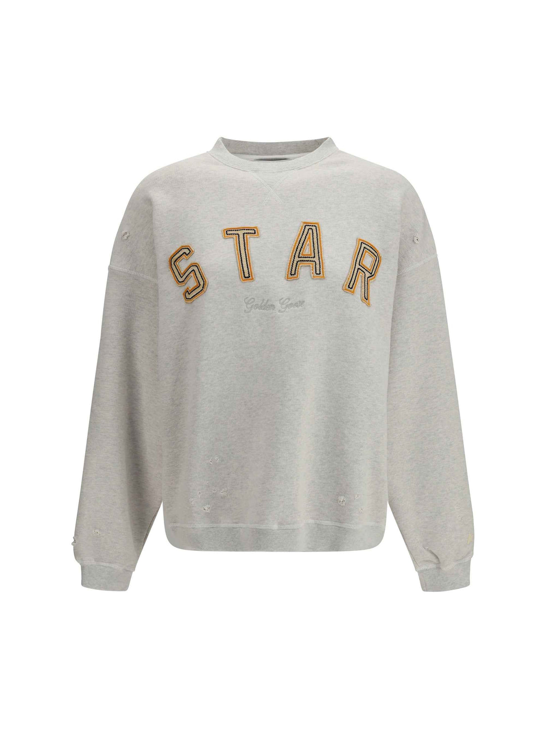 Sweatshirt crewneck in cotton with contrasting logo