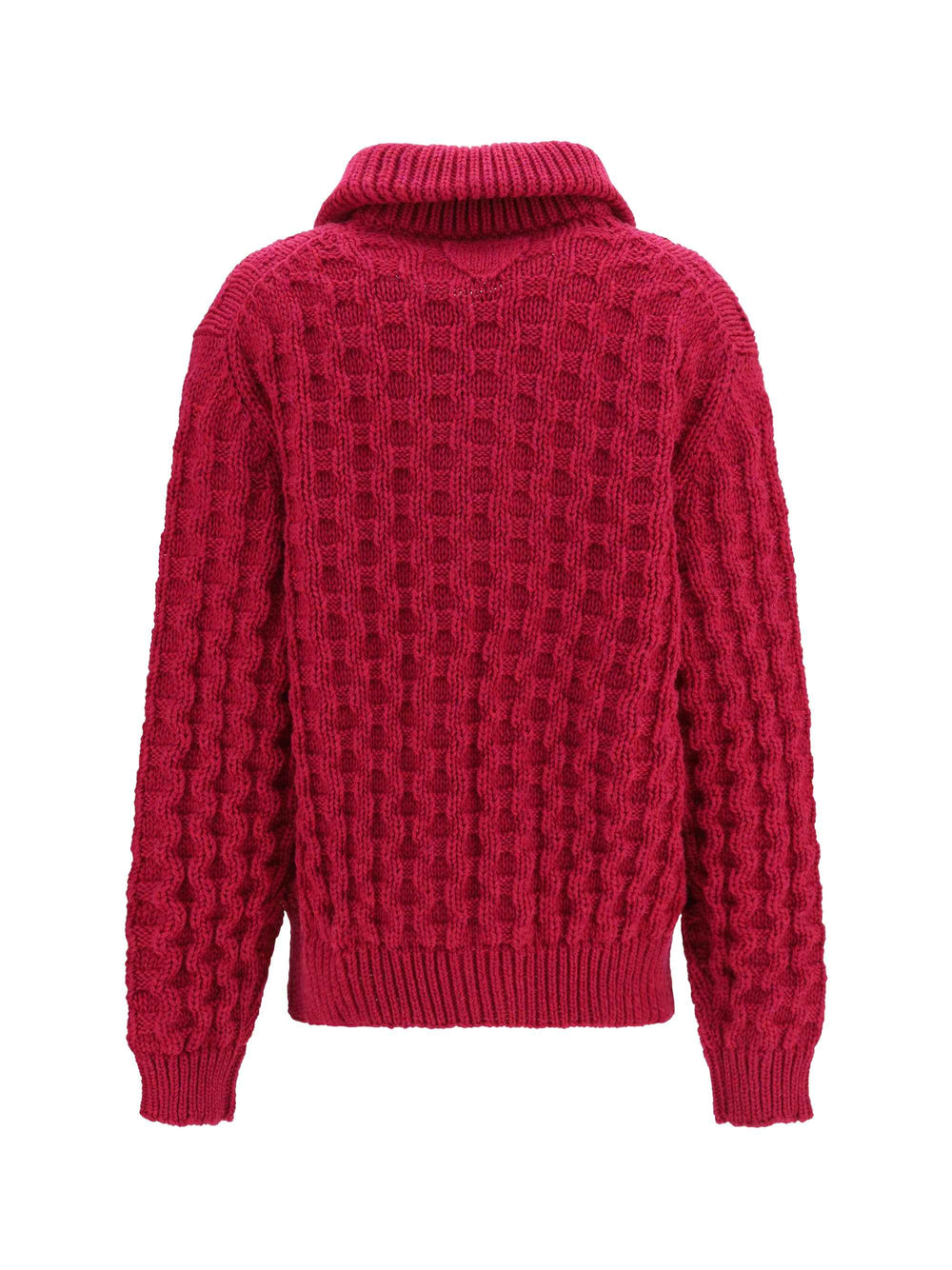 Aran wool zip Cardigan