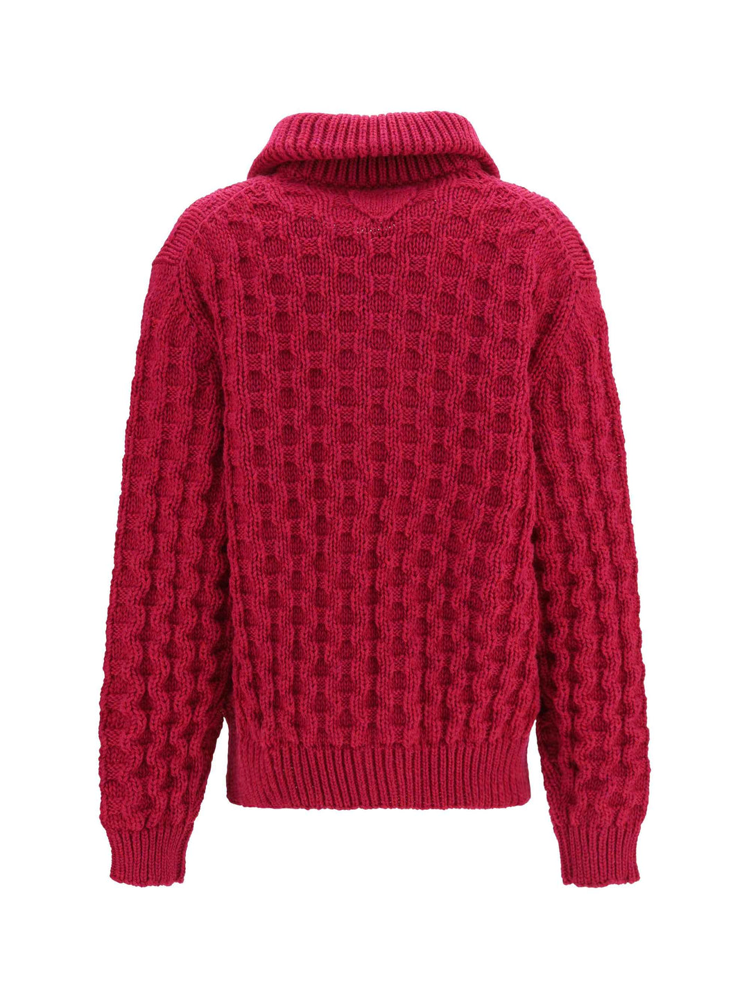 Aran wool zip Cardigan