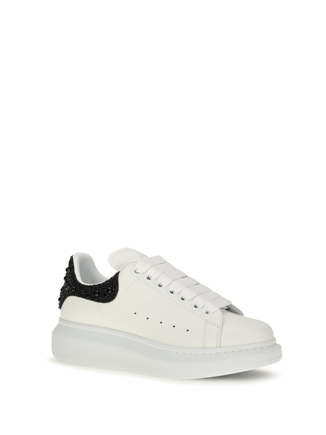 Oversized Sneakers with suede heel and crystal details 2