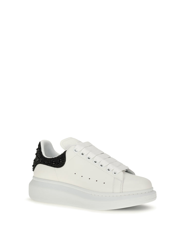 Oversized Sneakers with suede heel and crystal details 2