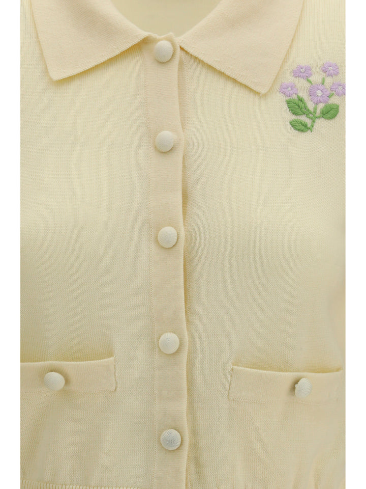 Floral embroidered knit Cardigan 3