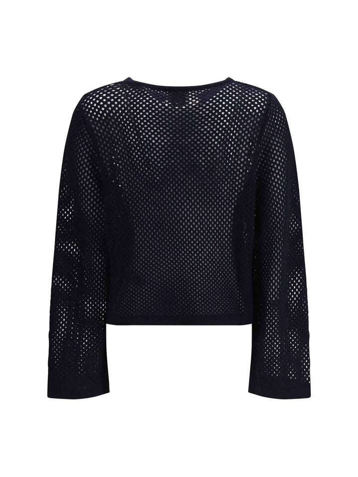 perforated boatneck Jumper