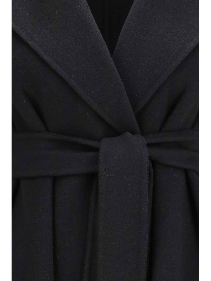 Long robe Coat in wool, cashmere and silk