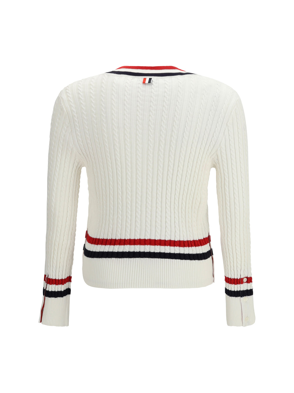 Intarsia cable-knit V-neck Sweater 2