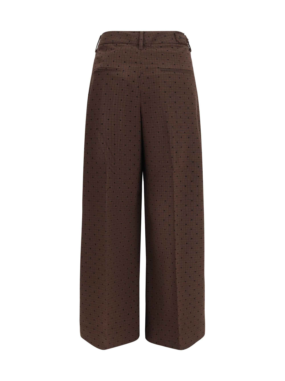 Flocked plaid crossover Pants