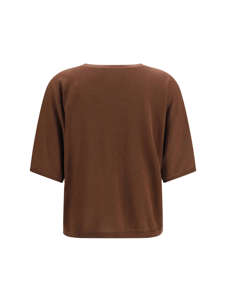 Short-sleeve cashmere and silk Sweater 2