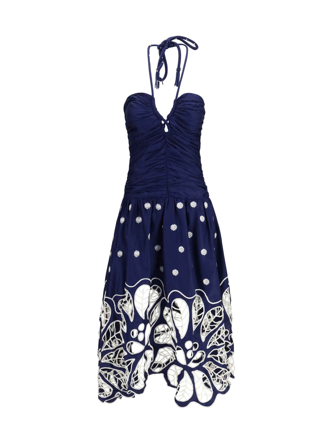 Richelieu embroidered midi Dress
