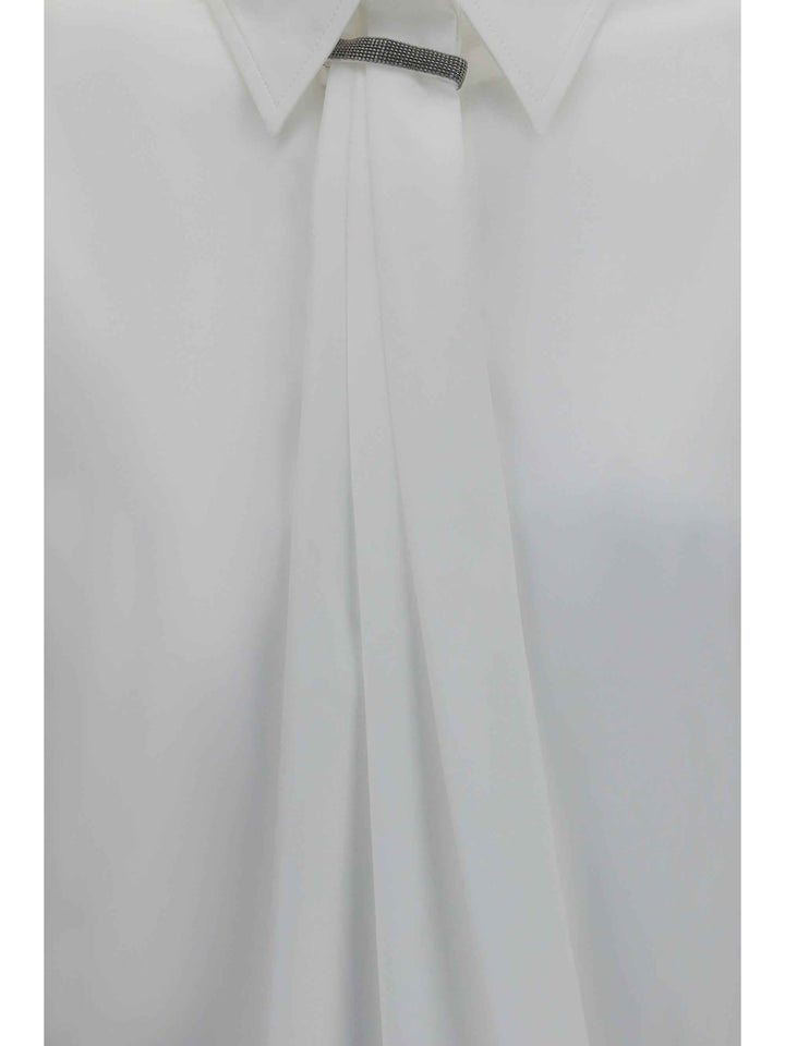Shirt with monili embellishment