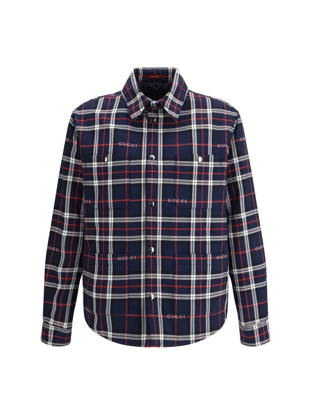 Padded tartan cotton jacquard Shirt