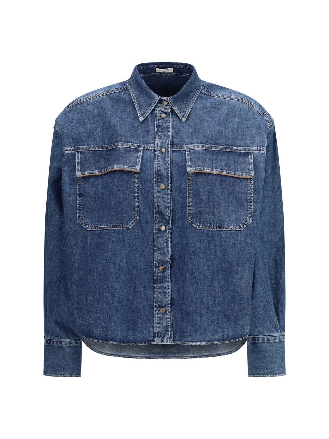 Denim Shirt with jewel details 1