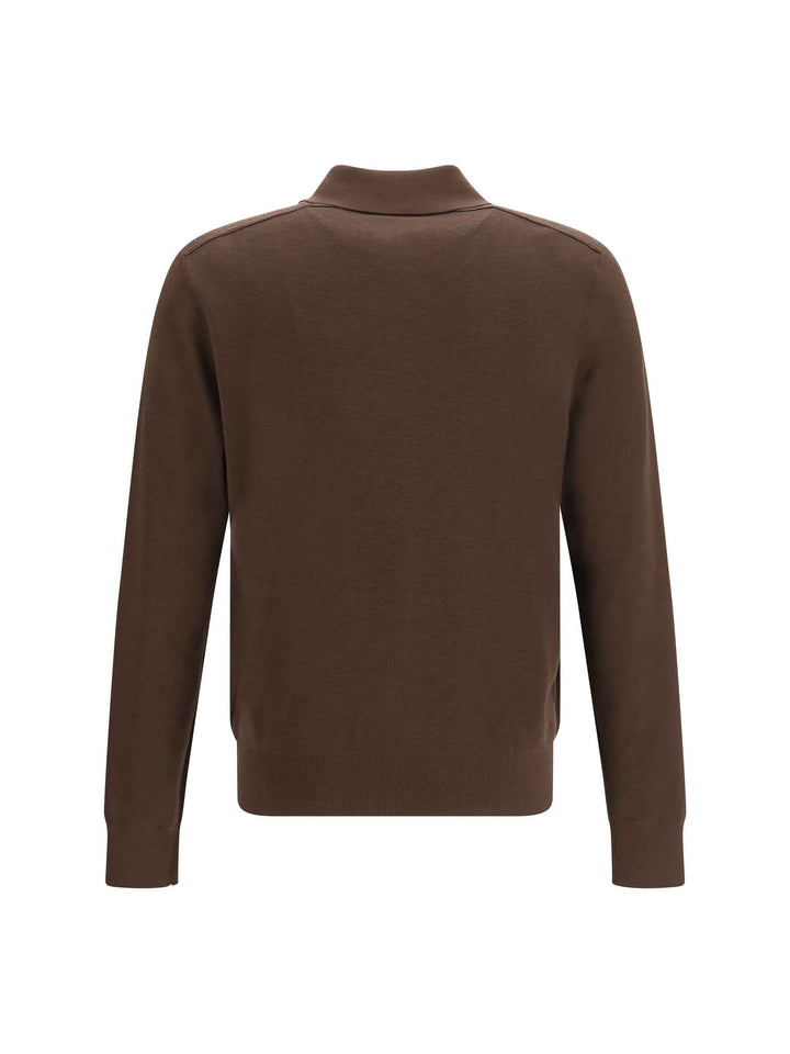 Long-sleeve wool Polo