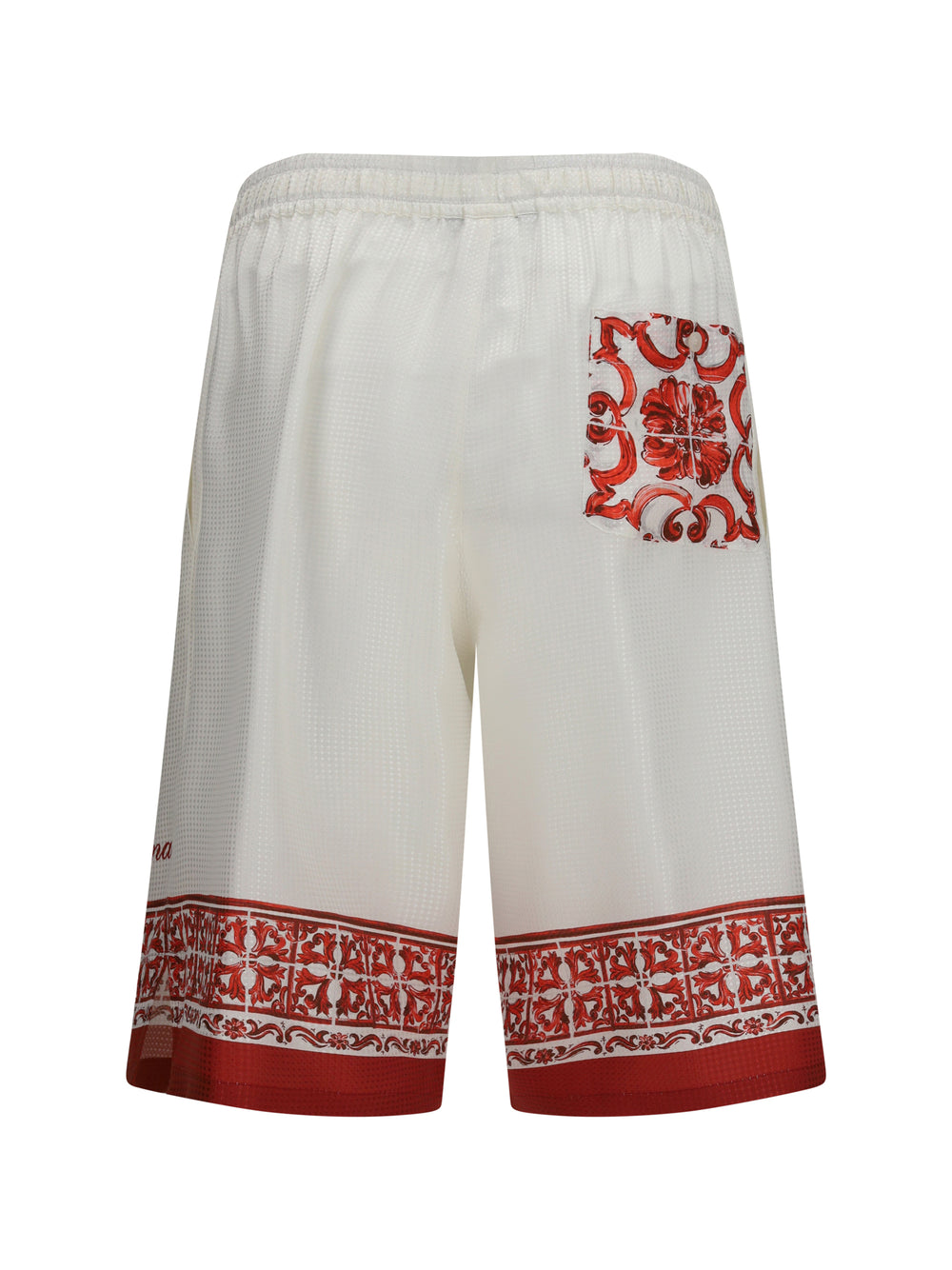 Maiolica print jacquard twill Shorts 2