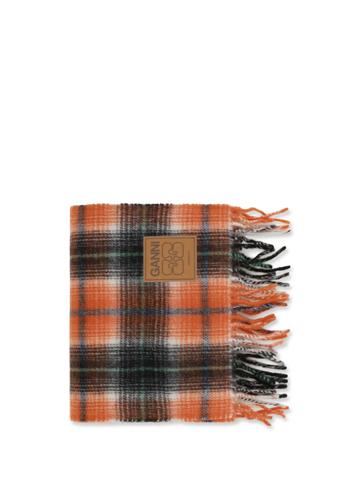Checked wool Scarf 1