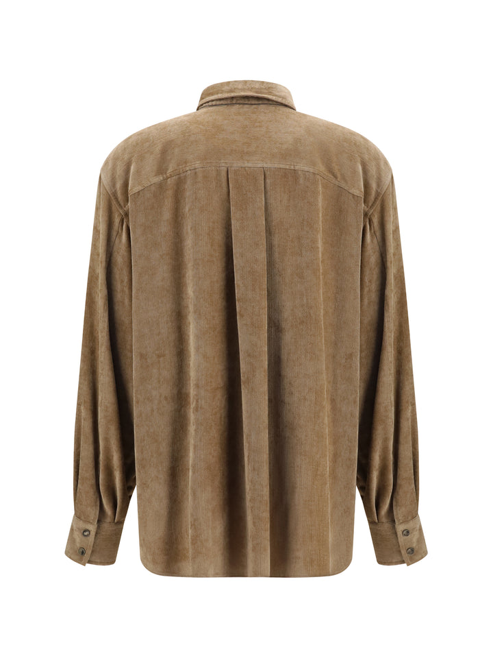 Snap-button Shirt in cashmere blend 2