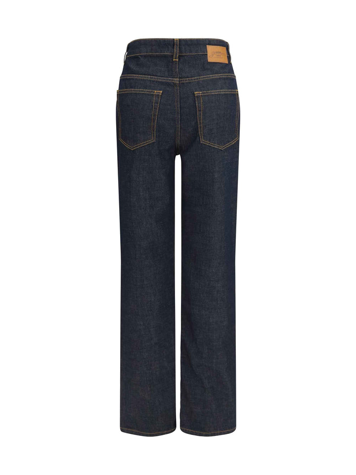 Slub Denim Fold Jeans